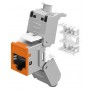 GOOBAY Keystone module RJ45 77947, CAT 6A STP, slim, toolfree, ασημί/πορτοκαλί