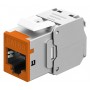 GOOBAY Keystone module RJ45 77947, CAT 6A STP, slim, toolfree, ασημί/πορτοκαλί