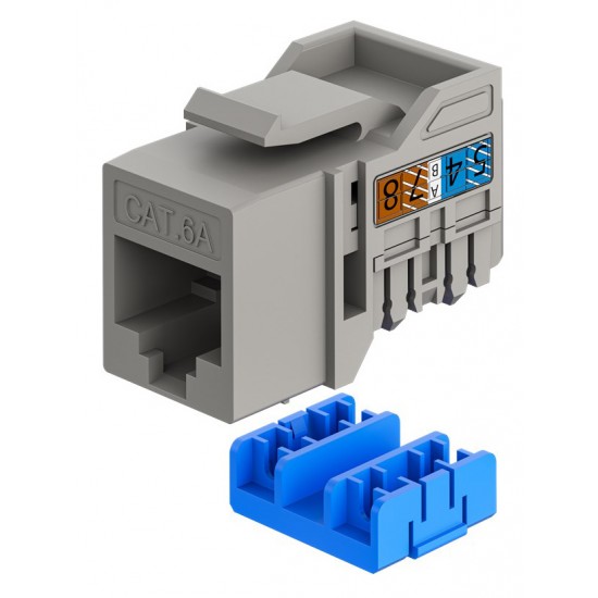 GOOBAY Keystone module RJ45 77951, CAT 6A UTP, slim & short, toolfree, γκρι