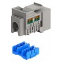 GOOBAY Keystone module RJ45 77951, CAT 6A UTP, slim & short, toolfree, γκρι