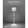 GOOBAY επιτραπέζιο φωτιστικό 77676, 3000K, dimmable, επαναφορτιζόμενο, λευκό