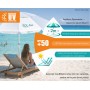 BRUNO ομπρέλα παραλίας αλουμινίου SOL-BAY BRN-0286, 2m, UPF 50+, σκελετός Fiberglass, ρυθμιζόμενη