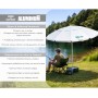 BRUNO ομπρέλα παραλίας αλουμινίου SOL-BAY BRN-0286, 2m, UPF 50+, σκελετός Fiberglass, ρυθμιζόμενη