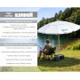 BRUNO ομπρέλα παραλίας αλουμινίου SOL-BAY BRN-0287, 2.2m, UPF 50+, σκελετός Fiberglass, ρυθμιζόμενη