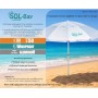 BRUNO ομπρέλα παραλίας αλουμινίου SOL-BAY BRN-0287, 2.2m, UPF 50+, σκελετός Fiberglass, ρυθμιζόμενη