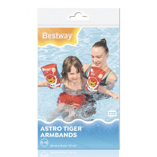 BESTWAY μπρατσάκια 32102, 30x15cm, 5-12 ετών, Astro Tiger