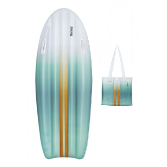 BESTWAY φουσκωτό στρώμα θαλάσσης 42072 με τσάντα μεταφοράς, 183x71cm, πολύχρωμο