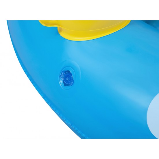 BESTWAY παιδική φουσκωτή πισίνα 52637 με σκίαστρο, 26lt, 101x97x71cm, μπλε/κίτρινη