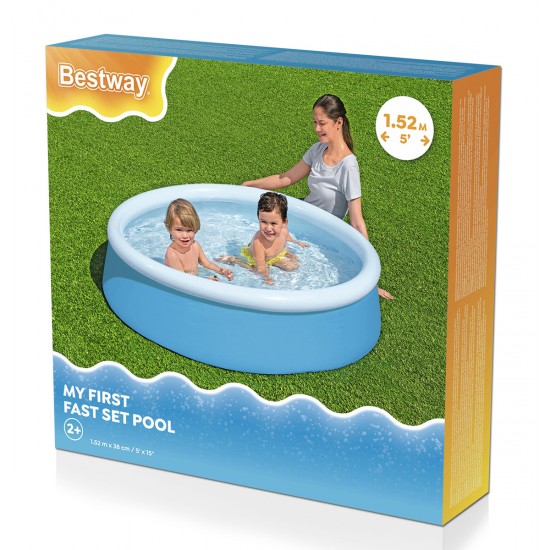 BESTWAY παιδική φουσκωτή πισίνα 57241, 477lt, Φ152x38cm, μπλε