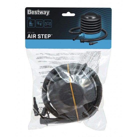 BESTWAY τρόμπα ποδιού 62147, 0.45lt, 7PSI, μαύρη/μπλε