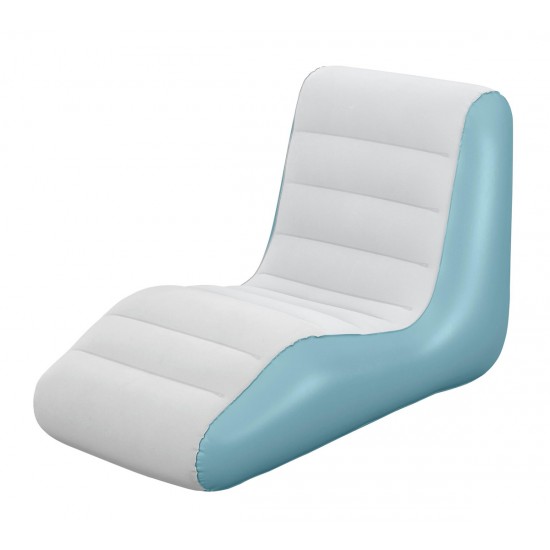 BESTWAY φουσκωτή πολυθρόνα 75127, 133x79x88cm, γαλάζια/λευκή