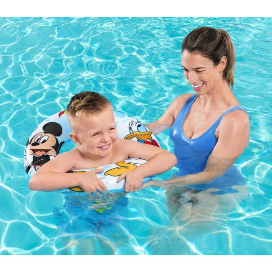 BESTWAY παιδικό σωσίβιο κουλούρα 91004, 56cm, 3-6 ετών, Mickey & Friends