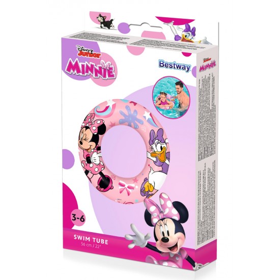 BESTWAY παιδικό σωσίβιο κουλούρα 91040, 56cm, 3-6 ετών, Minnie & Friends
