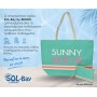 BRUNO τσάντα θαλάσσης με νεσεσέρ SOL-BAY BRN-0297, 58x40cm