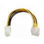 POWERTECH καλώδιο για MB 4pin θηλυκό σε 8pin αρσενικό CAB-W007, 20cm