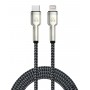 POWERTECH καλώδιο Lightning σε USB-C PTR-0200, PD 27W, 480Mbps, 1m, μαύρο/γκρι