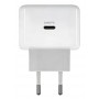 POWERTECH φορτιστής τοίχου PT-1581 με καλώδιο, USB-C, 40 έως 60W, GaN, AVS, λευκός