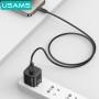 USAMS καλώδιο Lightning σε USB SJ778, 2.4A, 480Mbps, 1m, μαύρο