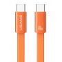 USAMS καλώδιο USB-C SJ783, 60W, 480Mbps, flat, 1.2m, πορτοκαλί