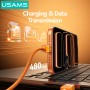 USAMS καλώδιο USB-C SJ775, 240W, 480Mbps, 1.2m, μαύρο