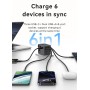 USAMS φορτιστής/αντάπτορας πρίζας CC310, 2x USB & 3x USB-C, universal, 70W, μαύρος