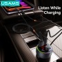 USAMS FM transmitter & φορτιστής CC328, USB/USB-C, 30W, Bluetooth, μαύρο