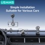 USAMS βάση smartphone αυτοκινήτου ZJ087 για ταμπλό/παρμπρίζ, μαγνητική, μαύρη