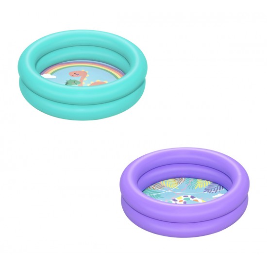 BESTWAY παιδική φουσκωτή πισίνα 51061, 21lt, Φ61x15cm, διάφορα χρώματα, 1τμχ