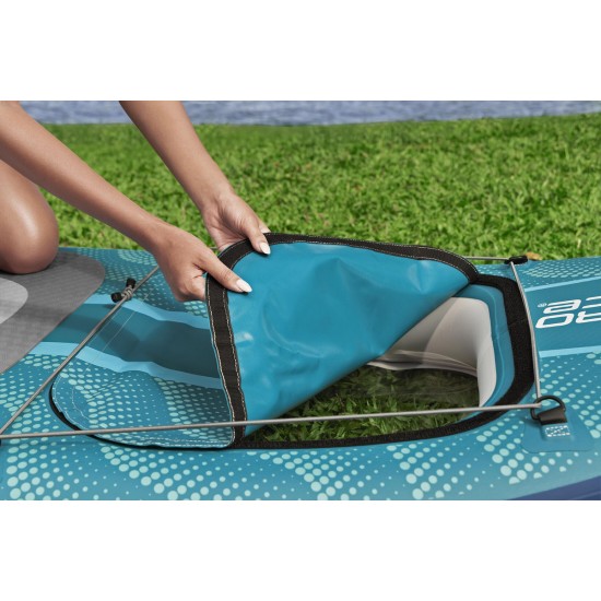 BESTWAY φουσκωτή σανίδα SUP Aqua Drifter View 6532H με διάφανο παράθυρο, 335x91.5x15cm, μπλε