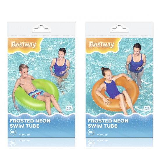 BESTWAY παιδικό σωσίβιο κουλούρα 36025, 91cm, 10+ ετών, διάφορα χρώματα, 1τμχ