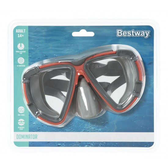 BESTWAY μάσκα θαλάσσης 22052, διοπτική, κόκκινη