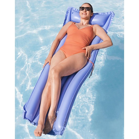 BESTWAY φουσκωτό στρώμα θαλάσσης 44007 με μαξιλάρι, 183x69cm, μωβ