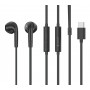 CELEBRAT earphones με μικρόφωνο G39, USB-C σύνδεση, 14mm, 1.2m, μαύρα