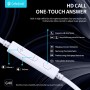 CELEBRAT earphones με μικρόφωνο G40, USB-C σύνδεση, 10mm, 1.2m, λευκά