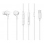 CELEBRAT earphones με μικρόφωνο G40, USB-C σύνδεση, 10mm, 1.2m, λευκά