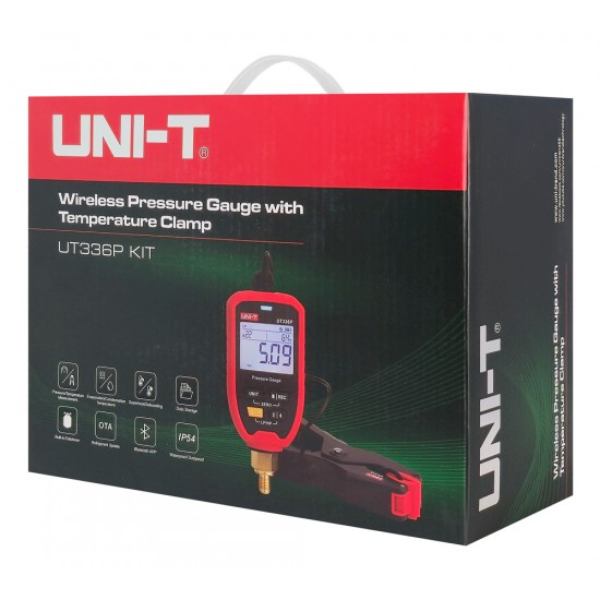 UNI-T ασύρματο μανόμετρο πίεσης ψυκτικών UT336P KIT με δαγκάνα θερμοκρασίας
