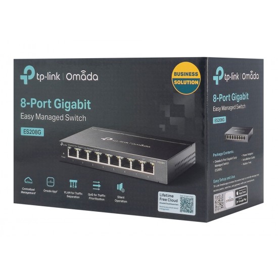 TP-LINK easy managed switch ES208G, 8x Gigabit θύρες, V1.0