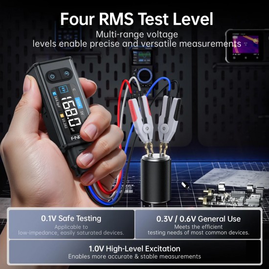 FNIRSI ψηφιακό LCR/ESR tester LCR-ST2 Plus, επαναφορτιζόμενο