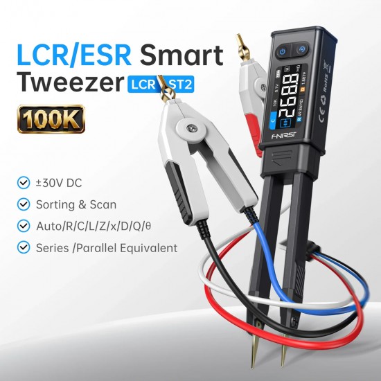 FNIRSI ψηφιακό LCR/ESR tester LCR-ST2 Plus, επαναφορτιζόμενο