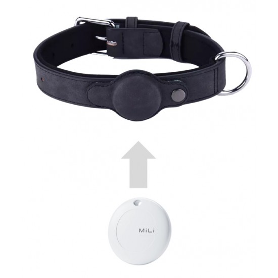 MILI κολάρο με θήκη smart tag MiCollar για σκύλους, large, μαύρο