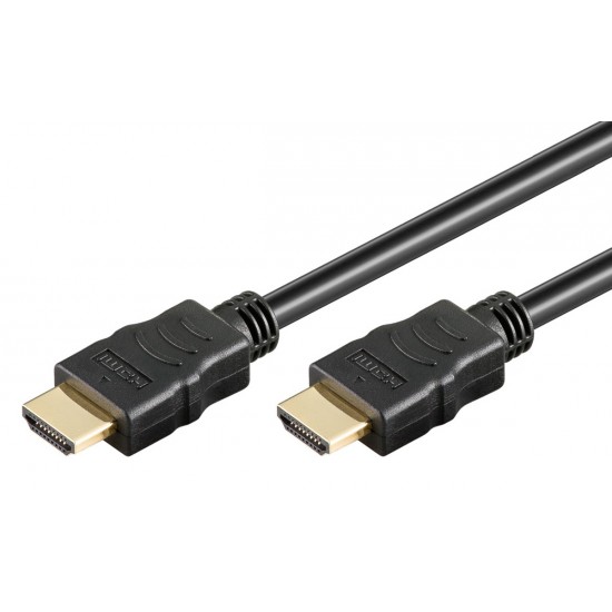 GOOBAY καλώδιο HDMI 80096 με Ethernet, soft, 4K/60Hz, 18 Gbps, 0.5m, μαύρο