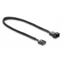 DELOCK καλώδιο προέκτασης 4pin PWM 91360 για ανεμιστήρες, 30cm, μαύρο