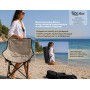 BRUNO καρέκλα παραλίας-κάμπινγκ SOL-Bay BRN-0295, αναδιπλούμενη, 61x53x65cm