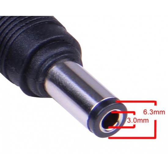 POWERTECH αντάπτορας για φορτιστή laptop M1 για Toshiba/NEC 6.3x3mm, 15V, μαύρος