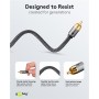 GOOBAY καλώδιο ήχου RCA σε RCA 65296, 2m, μαύρο/ασημί