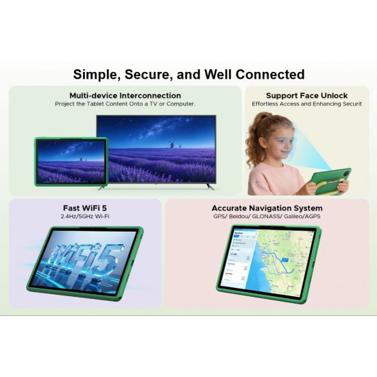 DOOGEE tablet U11 Kid, 11", 4/128GB, Android 16, 8580mAh, ροζ