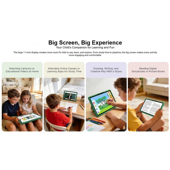DOOGEE tablet U11 Kid, 11", 4/128GB, Android 16, 8580mAh, ροζ