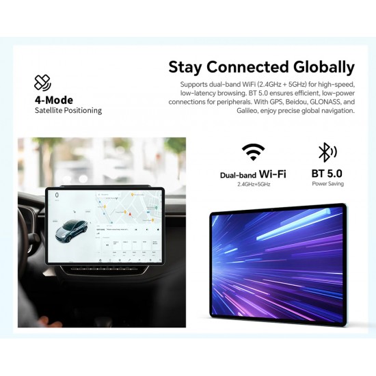 TECLAST tablet P50 με πληκτρολόγιο/στυλό αφής/θήκη, 11", 4/128GB, 4G, Android 15, 7000mAh, μπλε