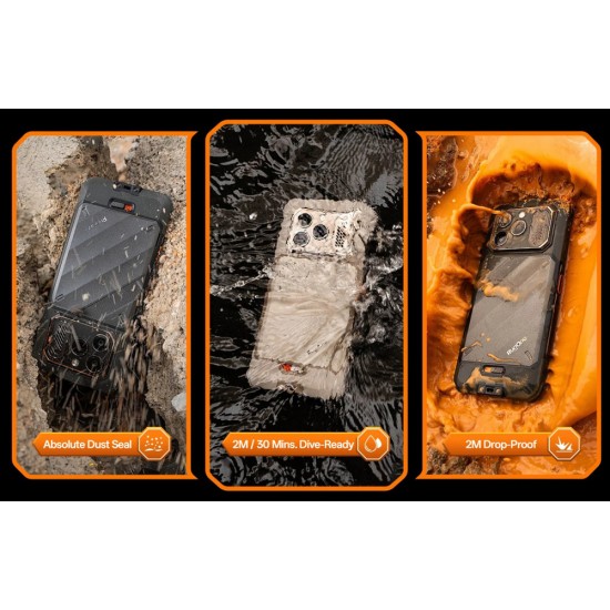 RUGONE smartphone Xever 8, 6.50", 8/128GB, 4800mAh, IP68/IP69K/MIL-STD-810H, μαύρο