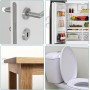HOME USE στοπ πόρτας HUH-0264, αυτοκόλλητο, PU πλαστικό, 25x10mm, διάφανο, 12τμχ